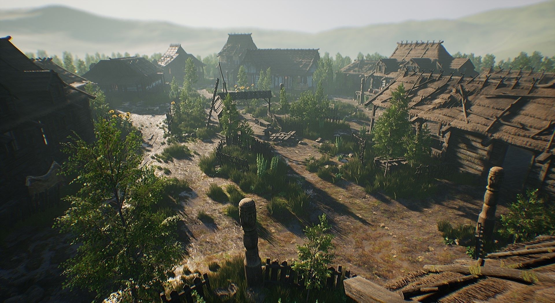  Modular Medieval Village - Unreal Project Low-poly 3D model_22