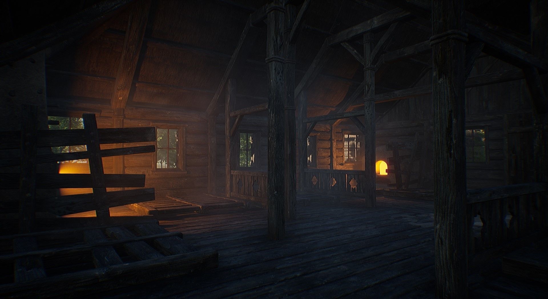  Modular Medieval Village - Unreal Project Low-poly 3D model_2