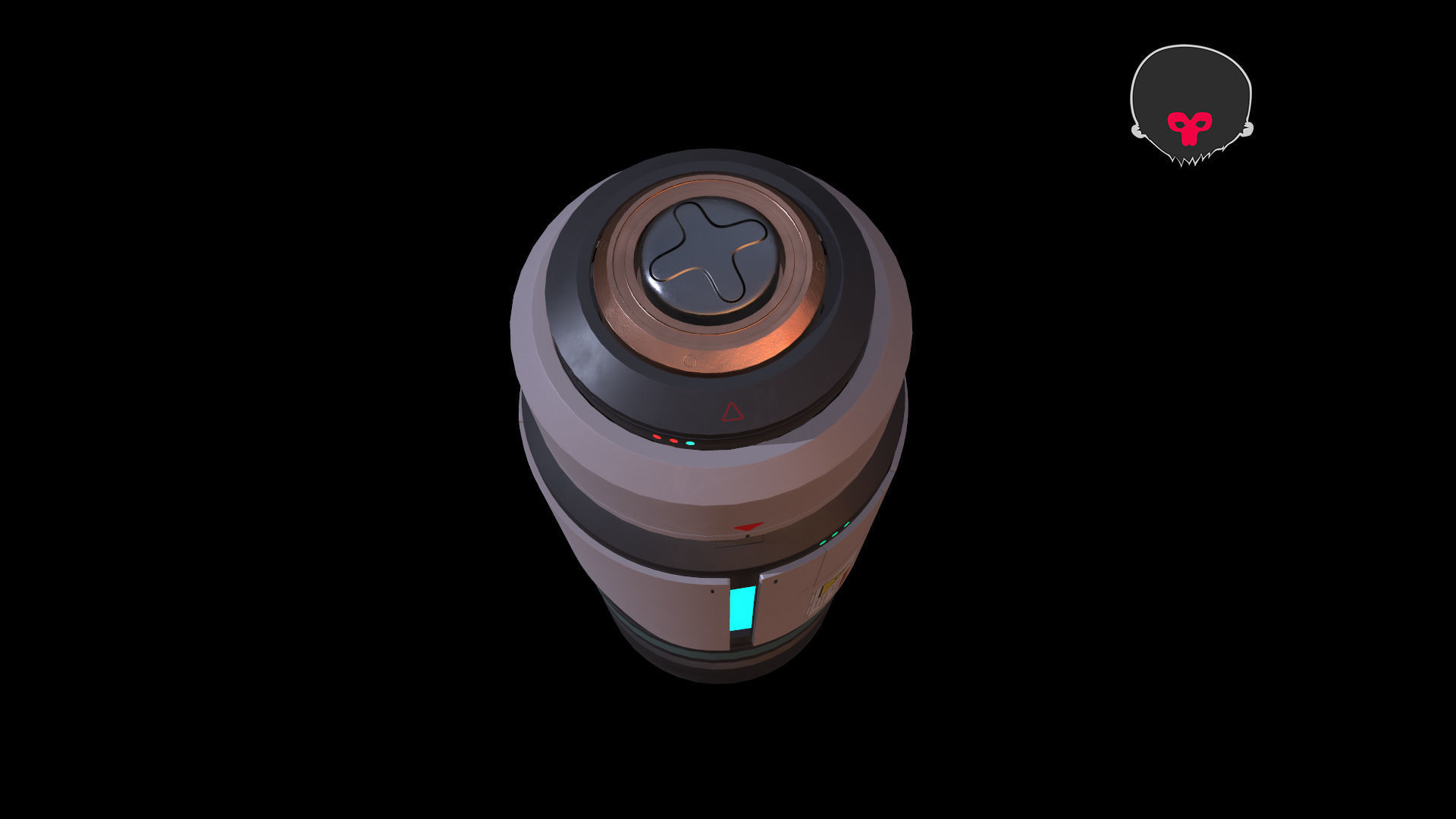Sci-Fi Energy Cell Low-poly 3D model_7