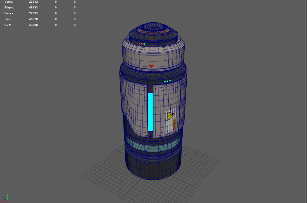 Sci-Fi Energy Cell Low-poly 3D model_16
