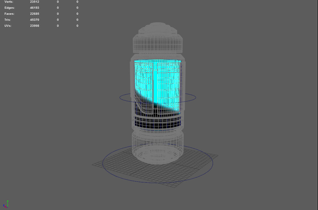 Sci-Fi Energy Cell Low-poly 3D model_10