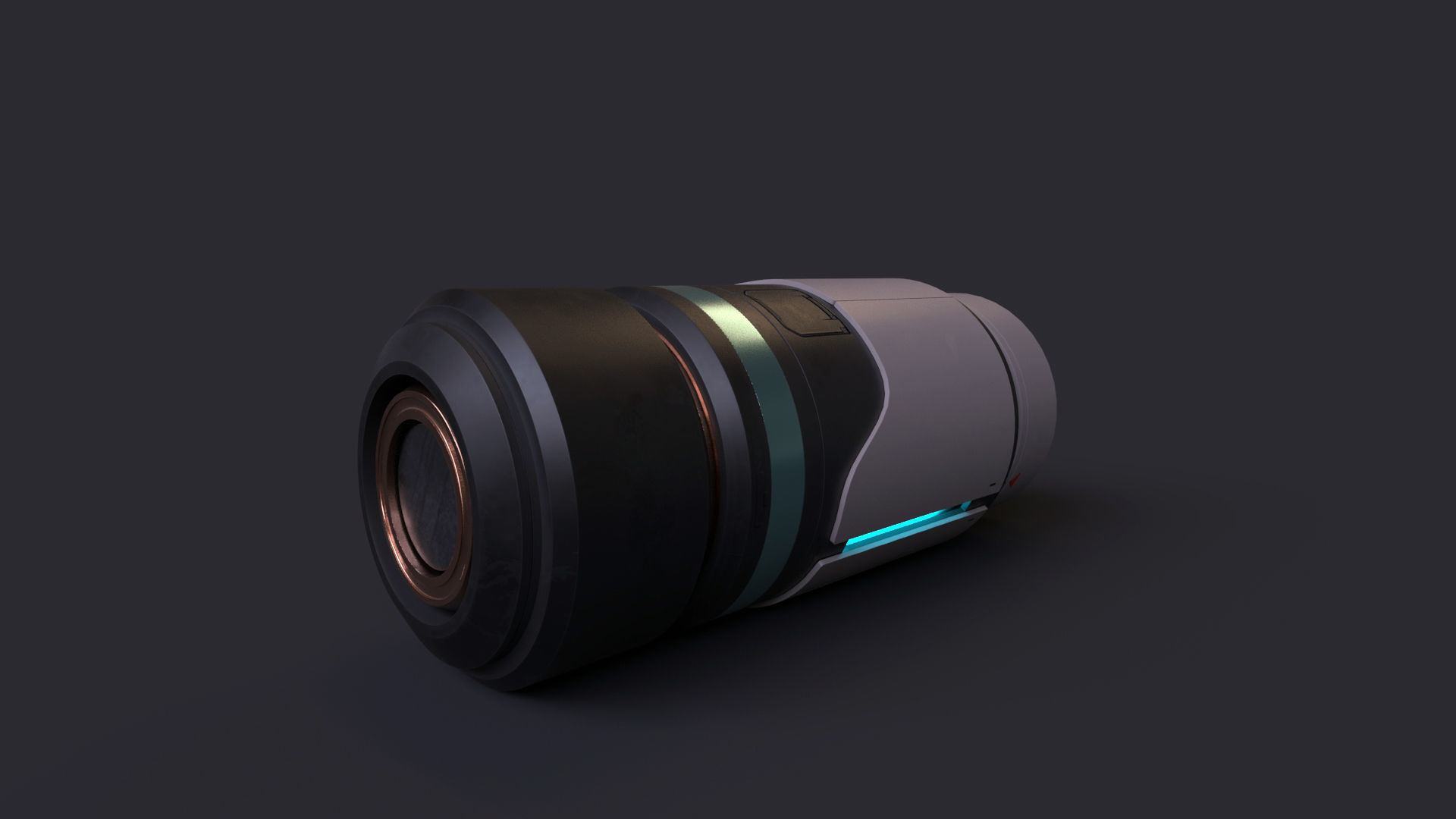 Sci-Fi Energy Cell Low-poly 3D model_4