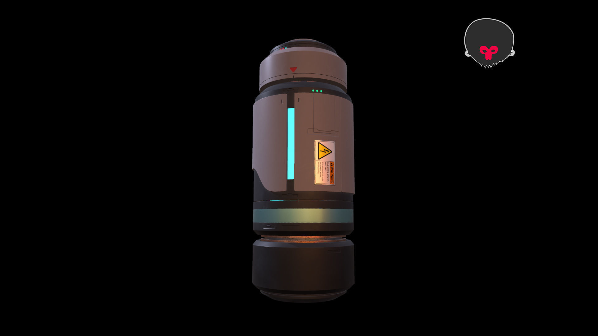 Sci-Fi Energy Cell Low-poly 3D model_8