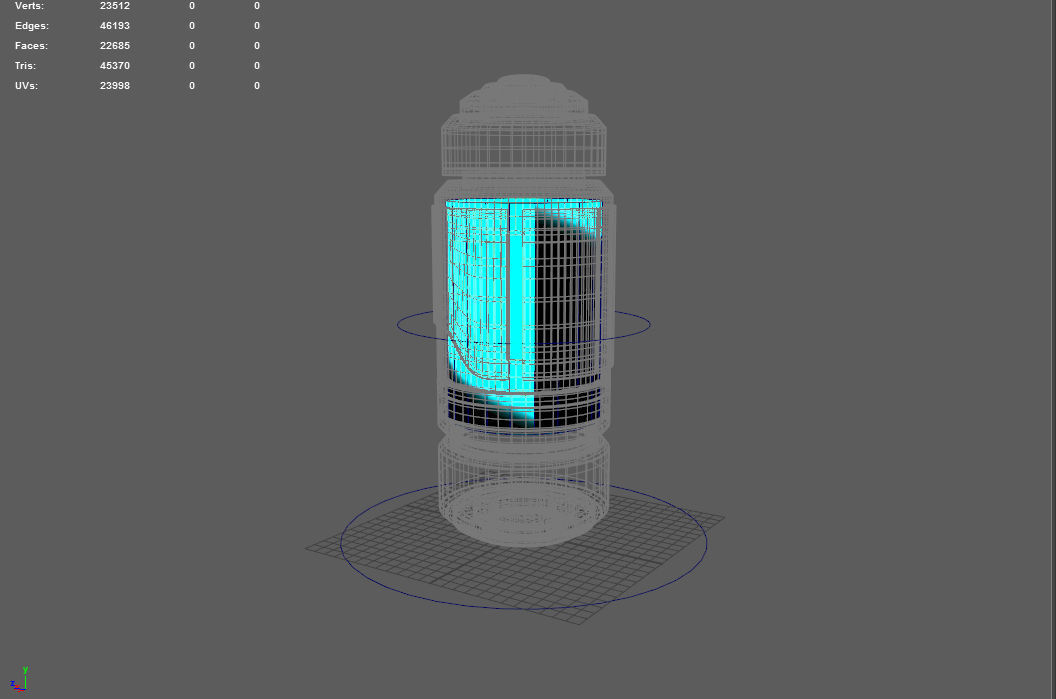 Sci-Fi Energy Cell Low-poly 3D model_13