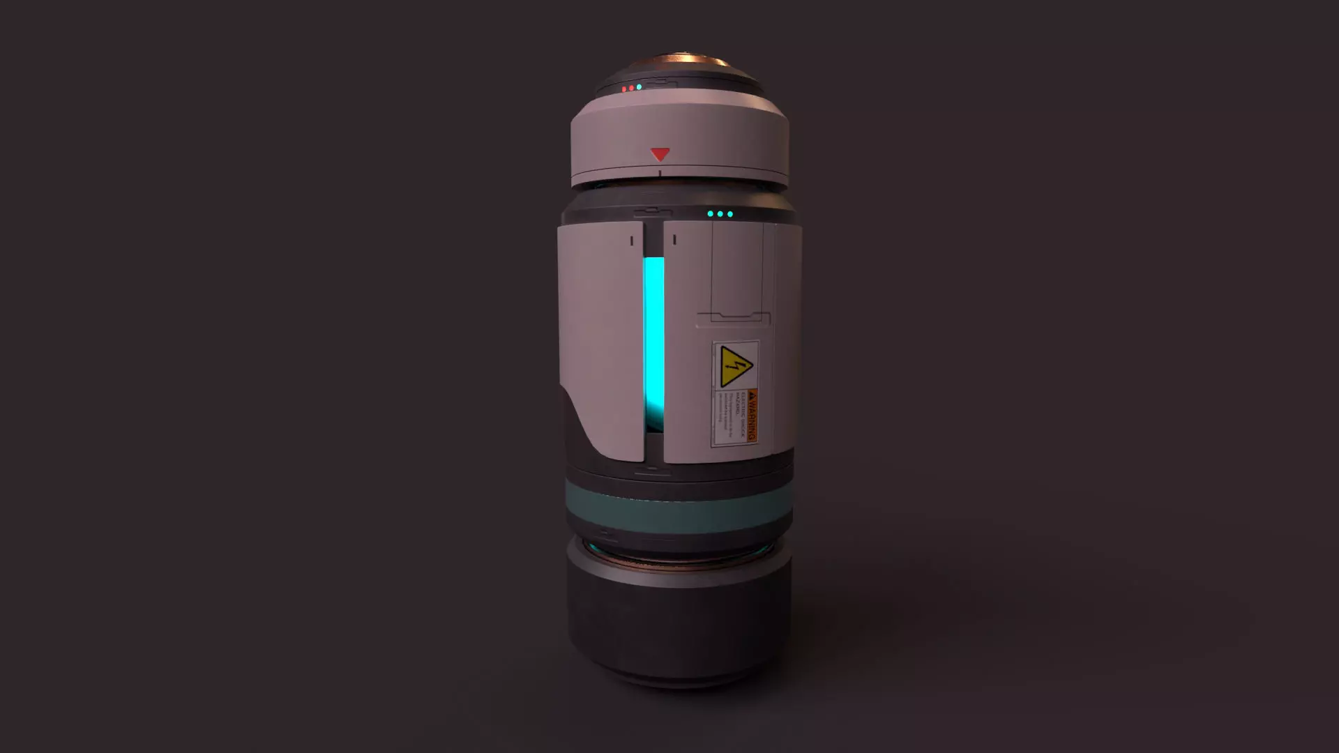 Sci-Fi Energy Cell Low-poly 3D model_0