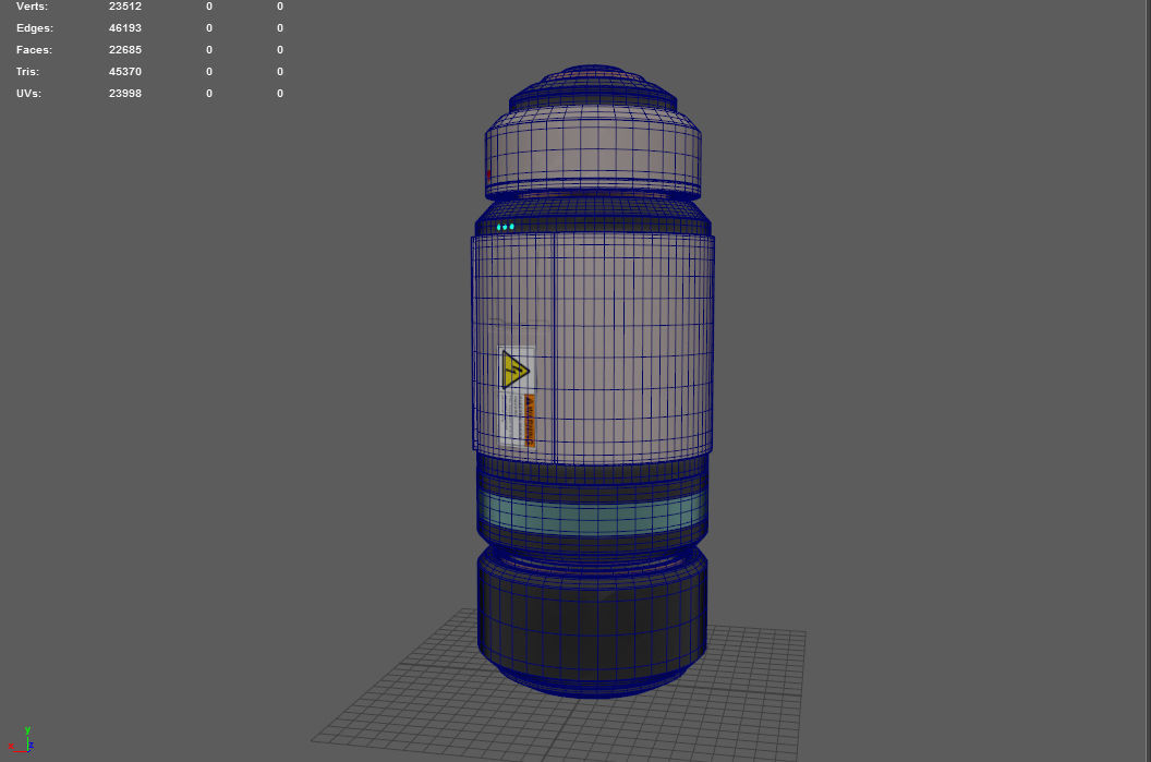 Sci-Fi Energy Cell Low-poly 3D model_17