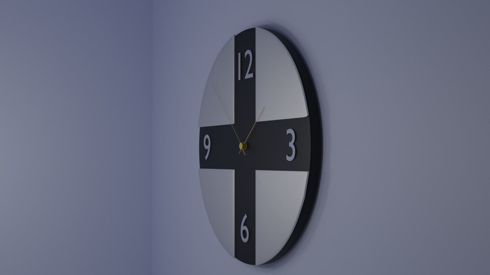 Wall Clock 3D model_2