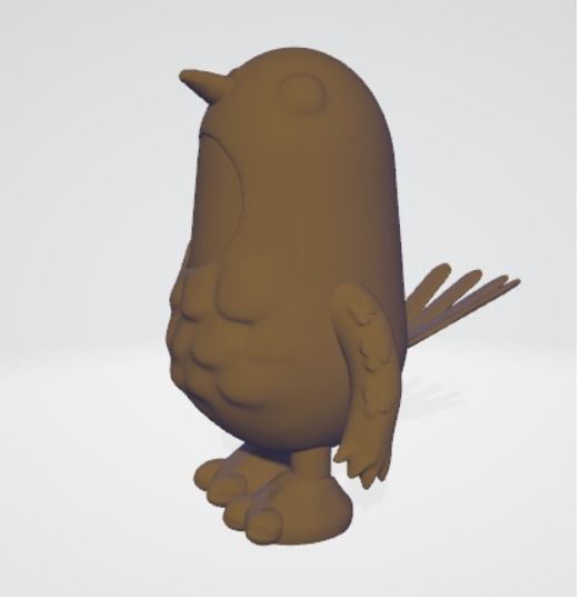Fallguys silver bird 3D print model_2