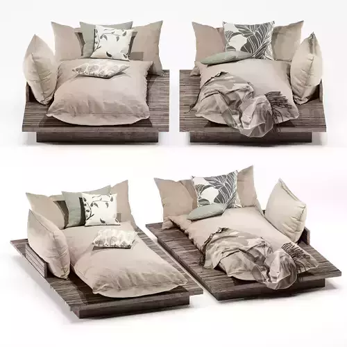 Minotti outdoor bed 3D model