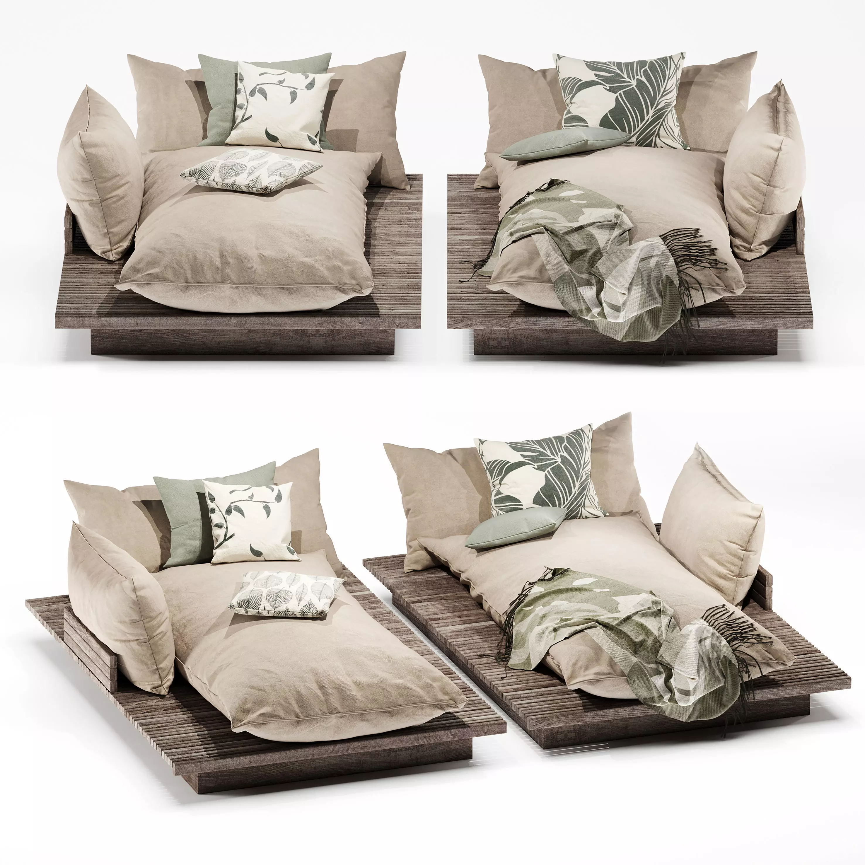 Minotti outdoor bed 3D model_0