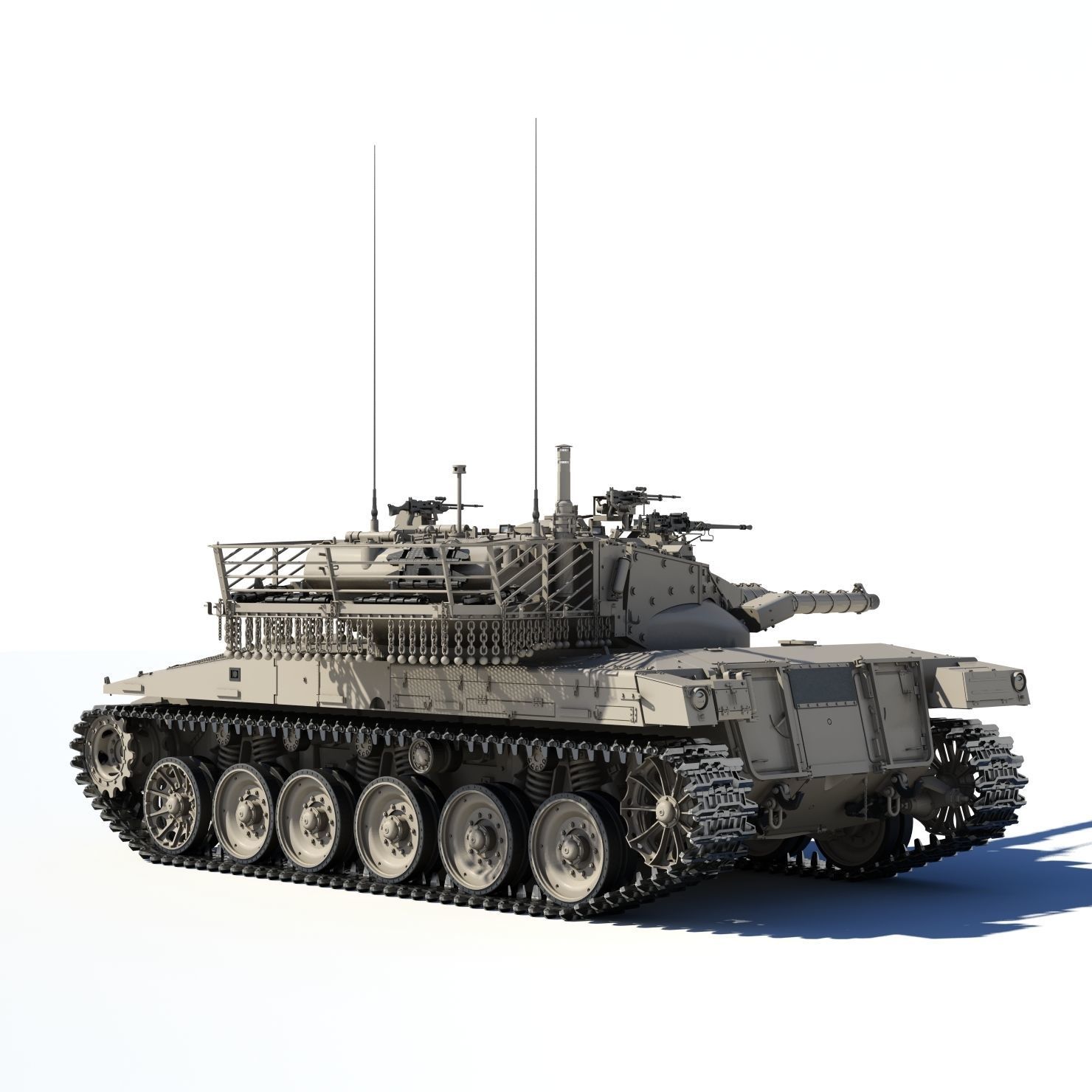 Merkava Mk-2 3D model_14