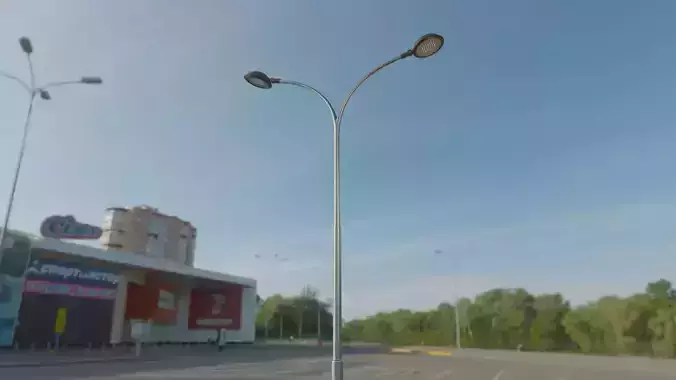 Street Light 15 version 10 6m with pole 4 Low-poly 3D model
