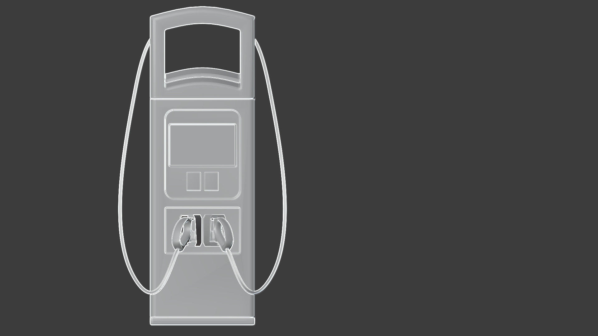 EV charging station 3D model_5