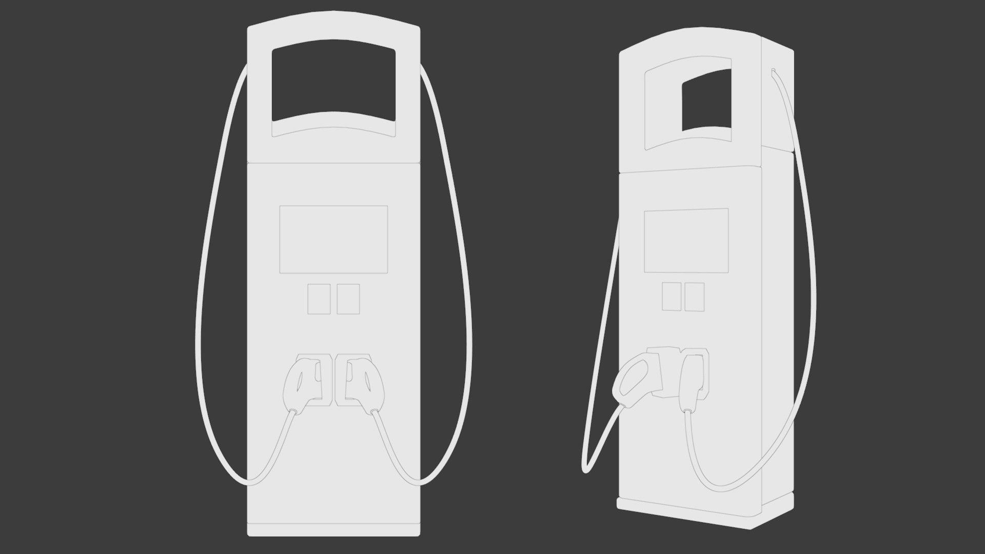EV charging station 3D model_8
