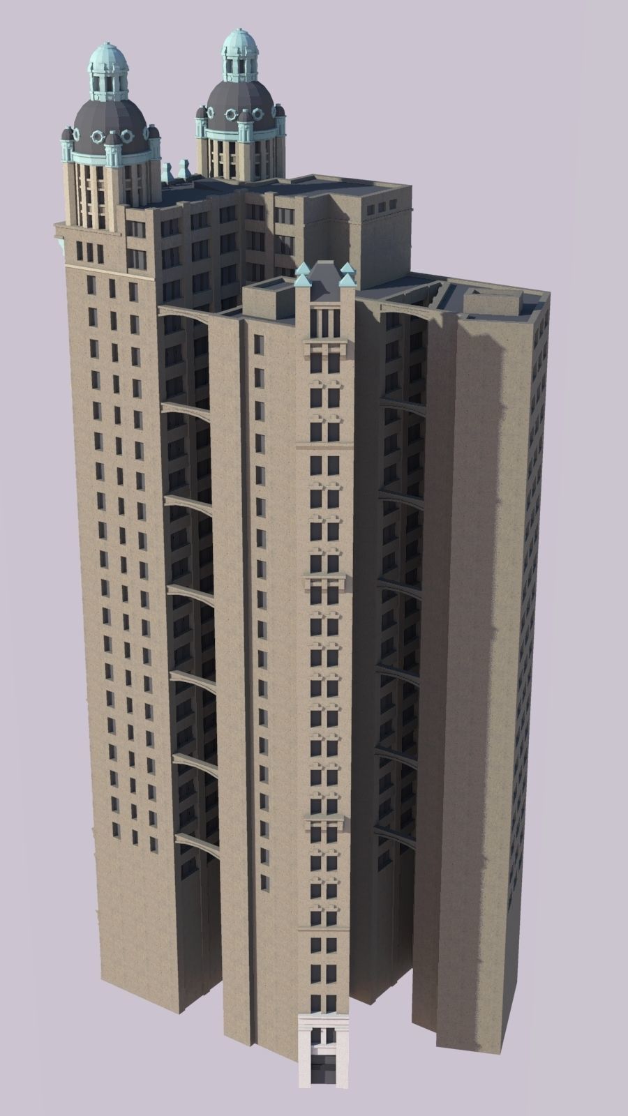 Park Row Building 3D print model_2