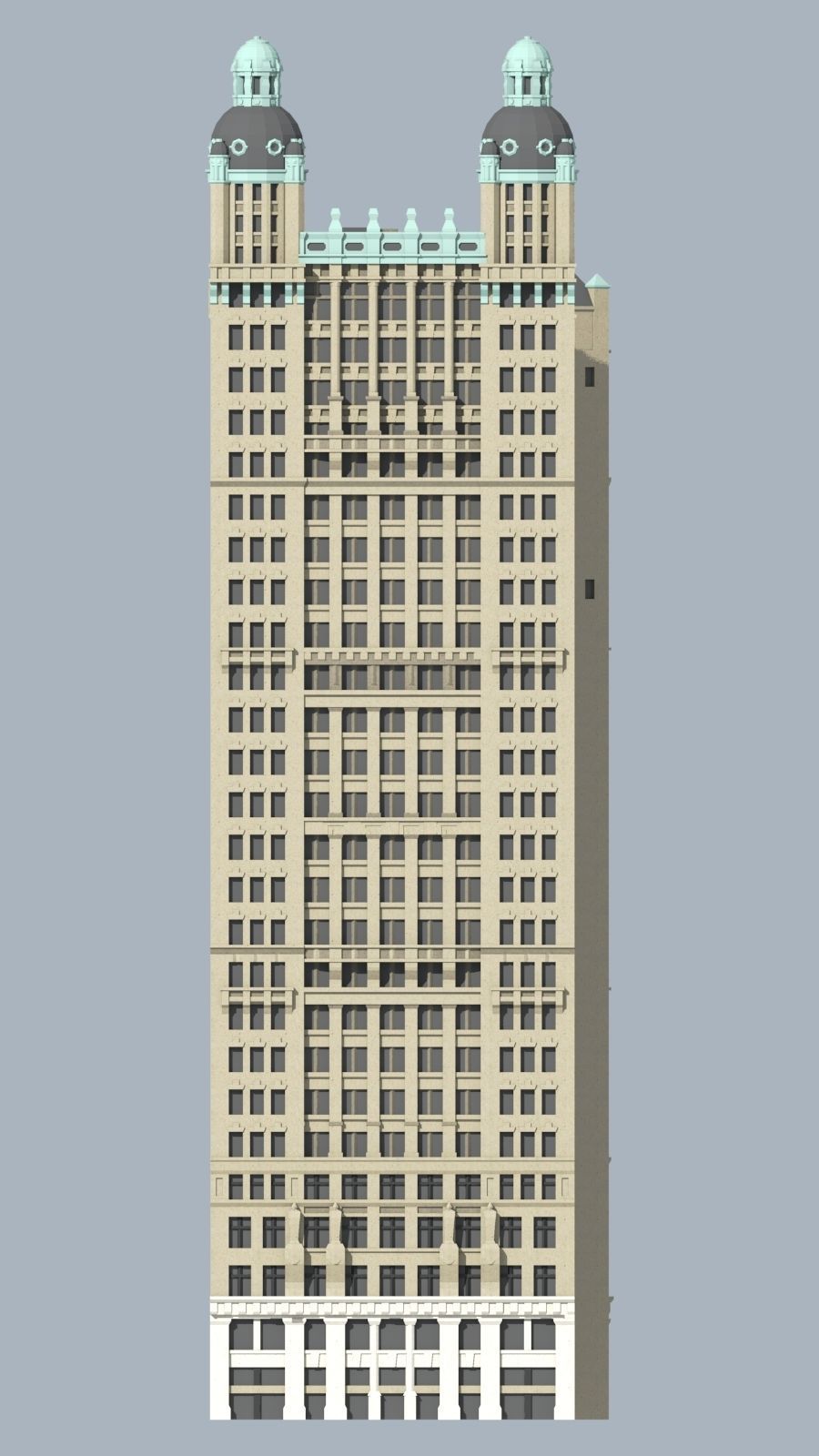Park Row Building 3D print model_3