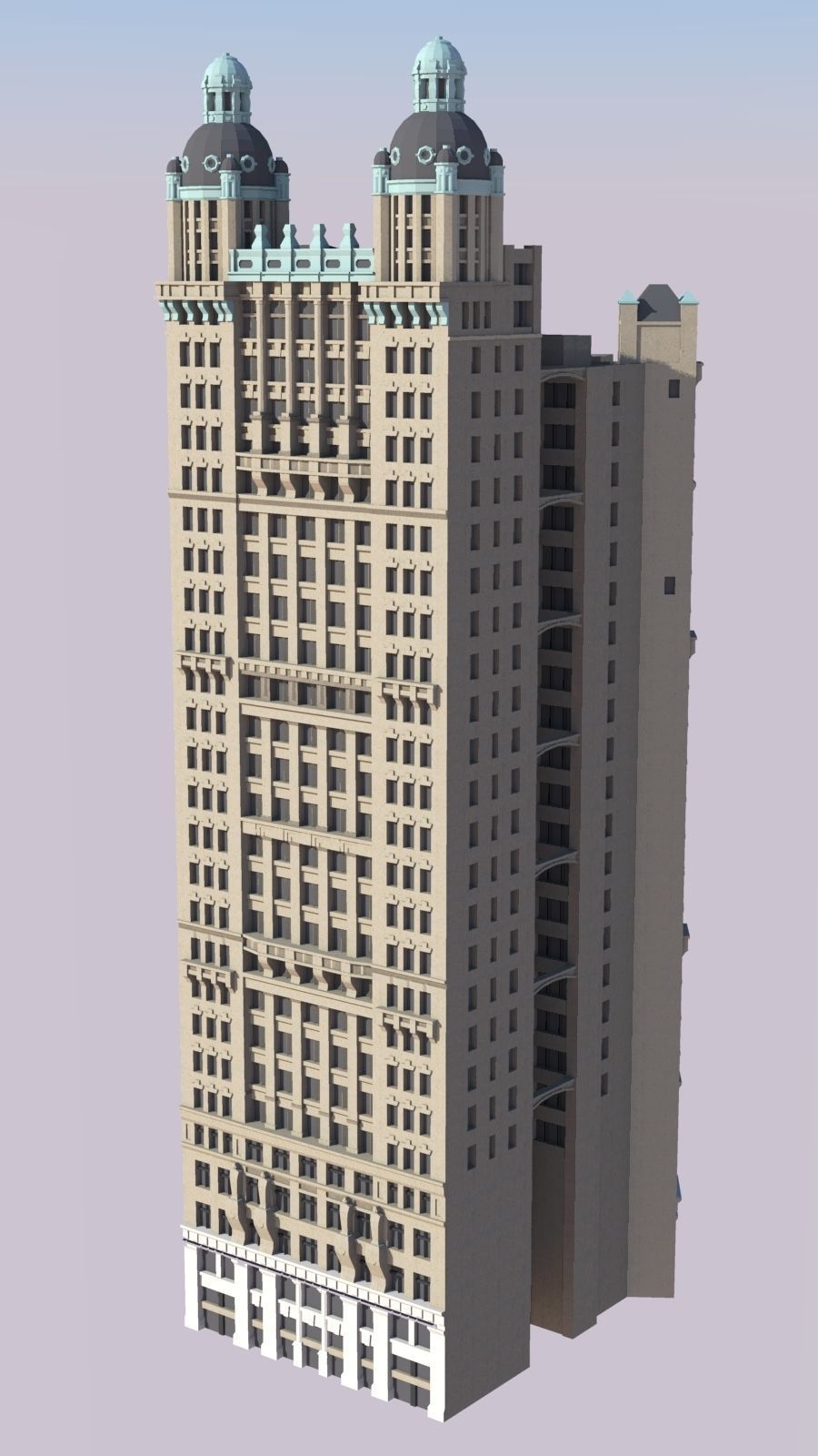 Park Row Building 3D print model_1
