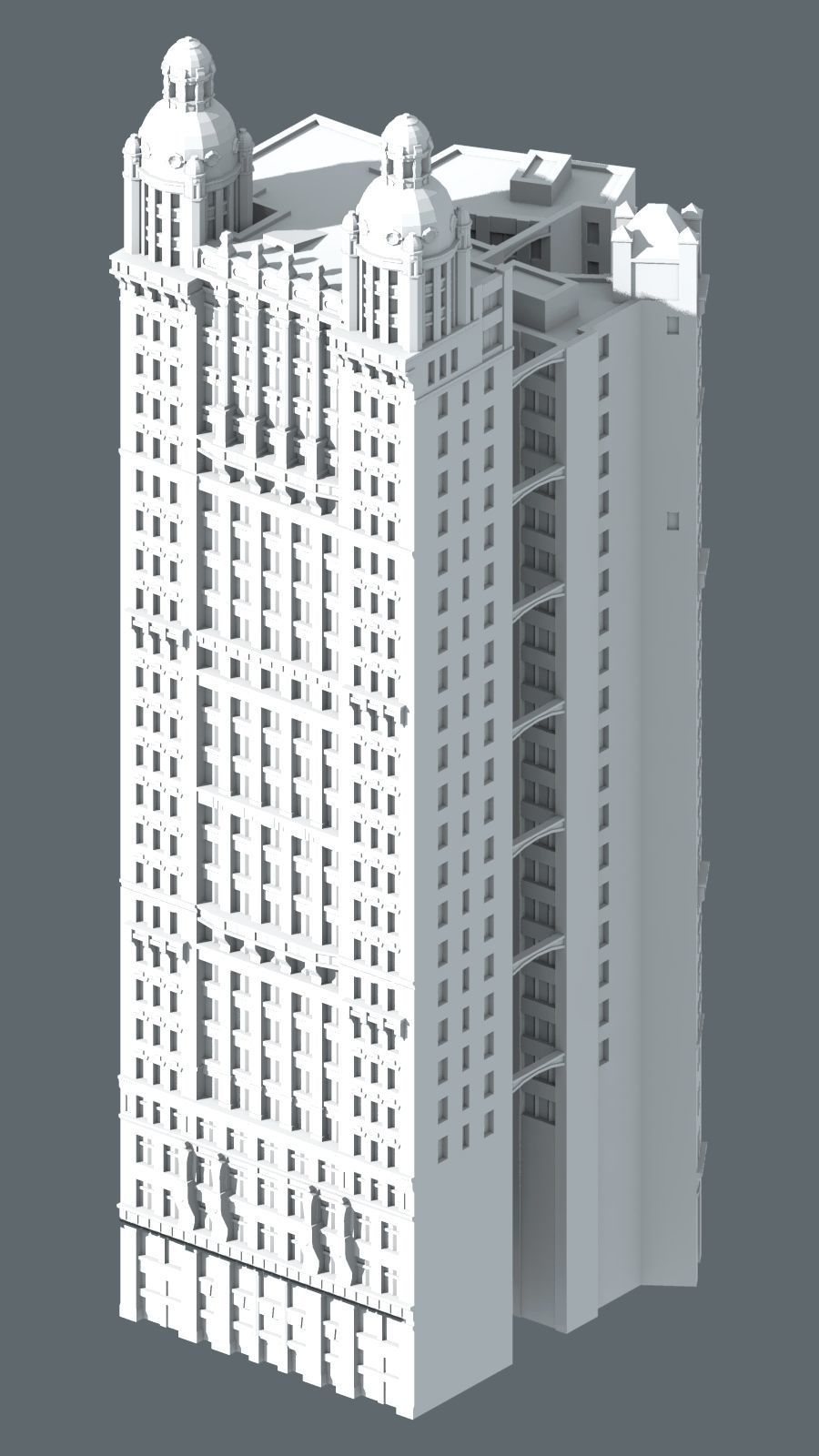 Park Row Building 3D print model_5