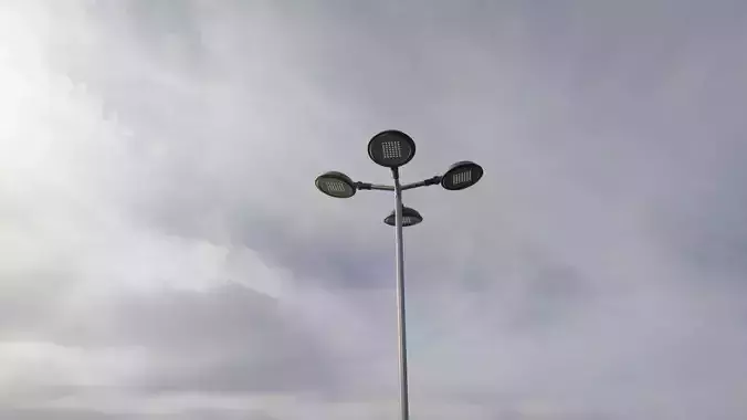 Street Light 15 version 9 5m with pole 2 Low-poly 3D model