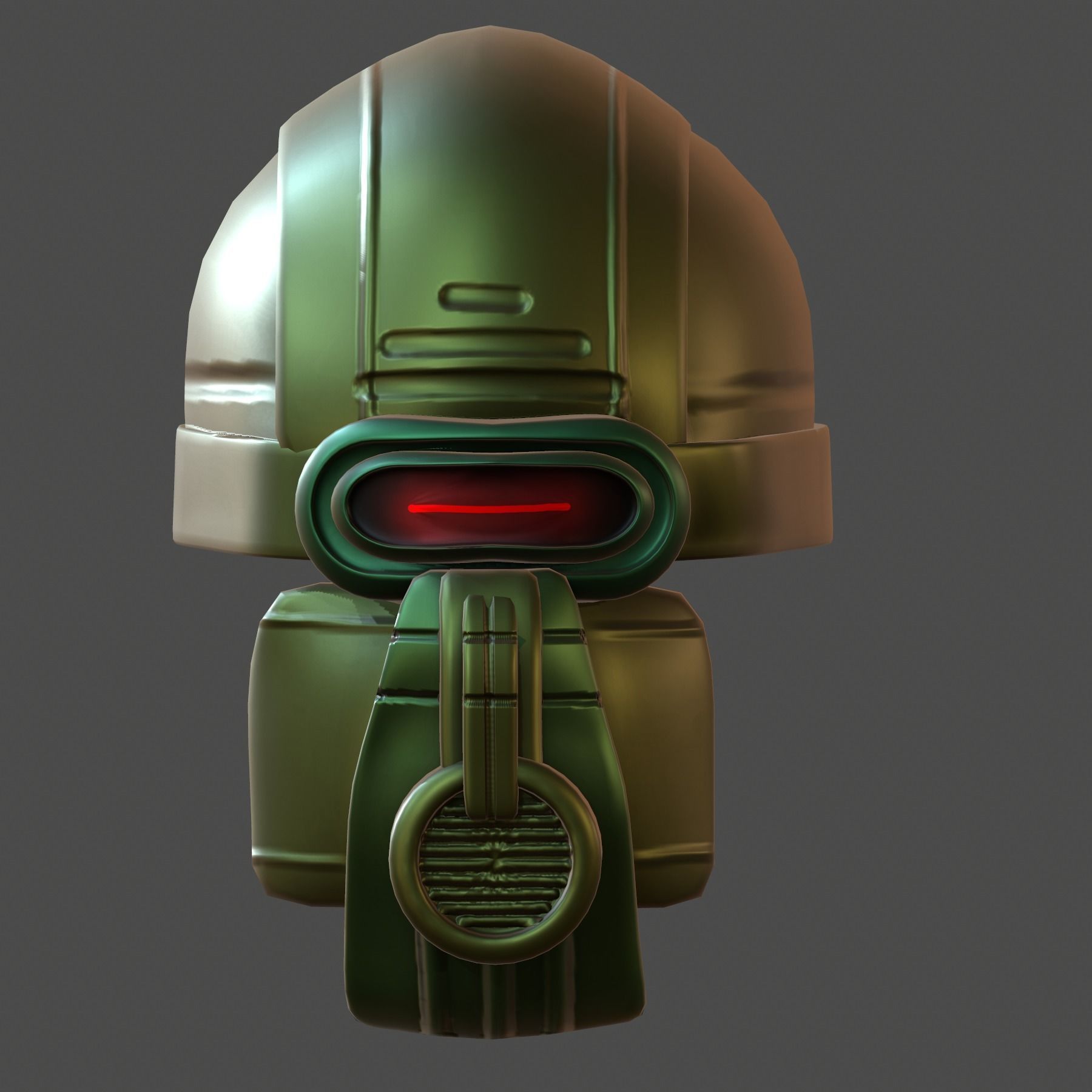 Gas mask helmet 3d model scifi Low-poly Low-poly 3D model Low-poly 3D model_4