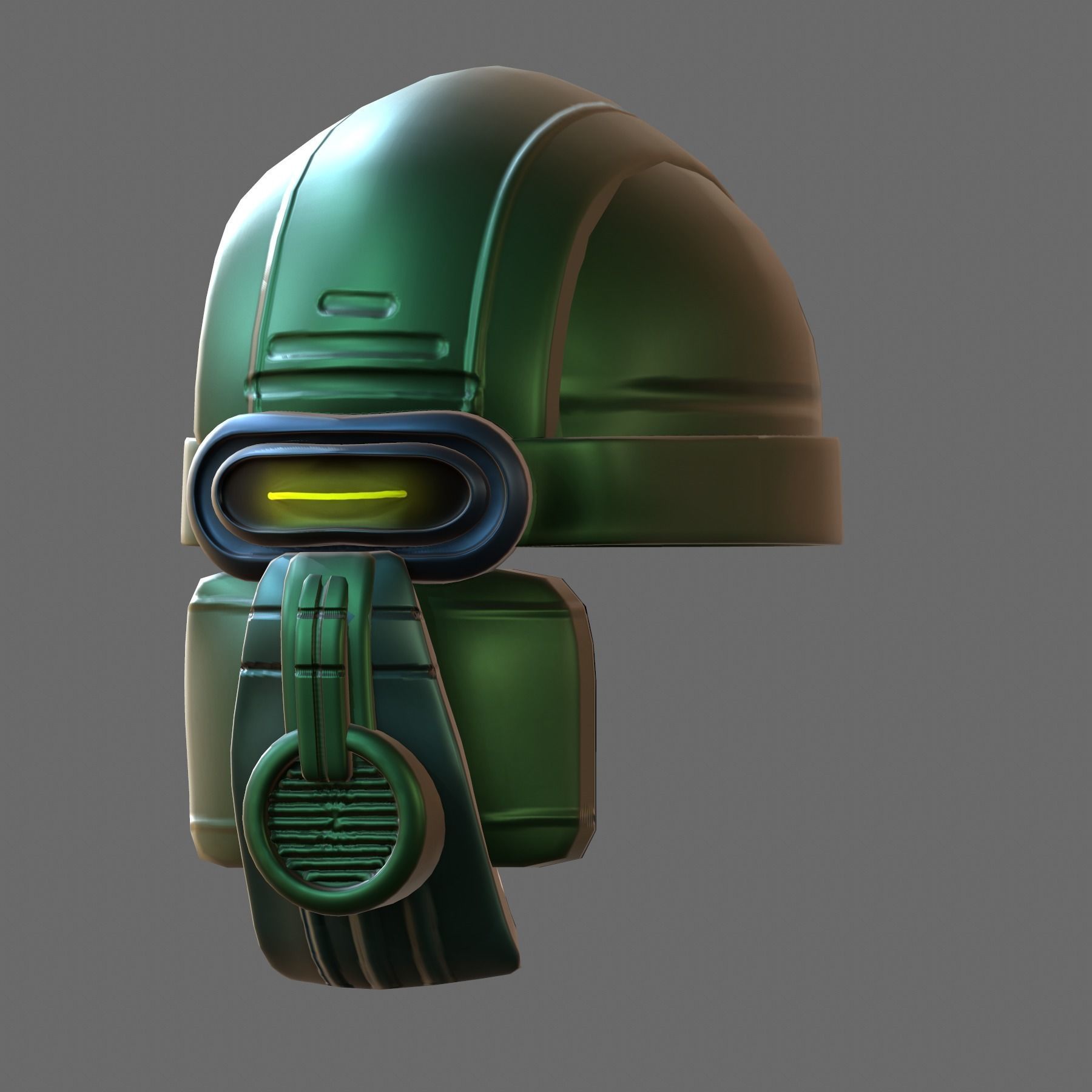 Gas mask helmet 3d model scifi Low-poly Low-poly 3D model Low-poly 3D model_5
