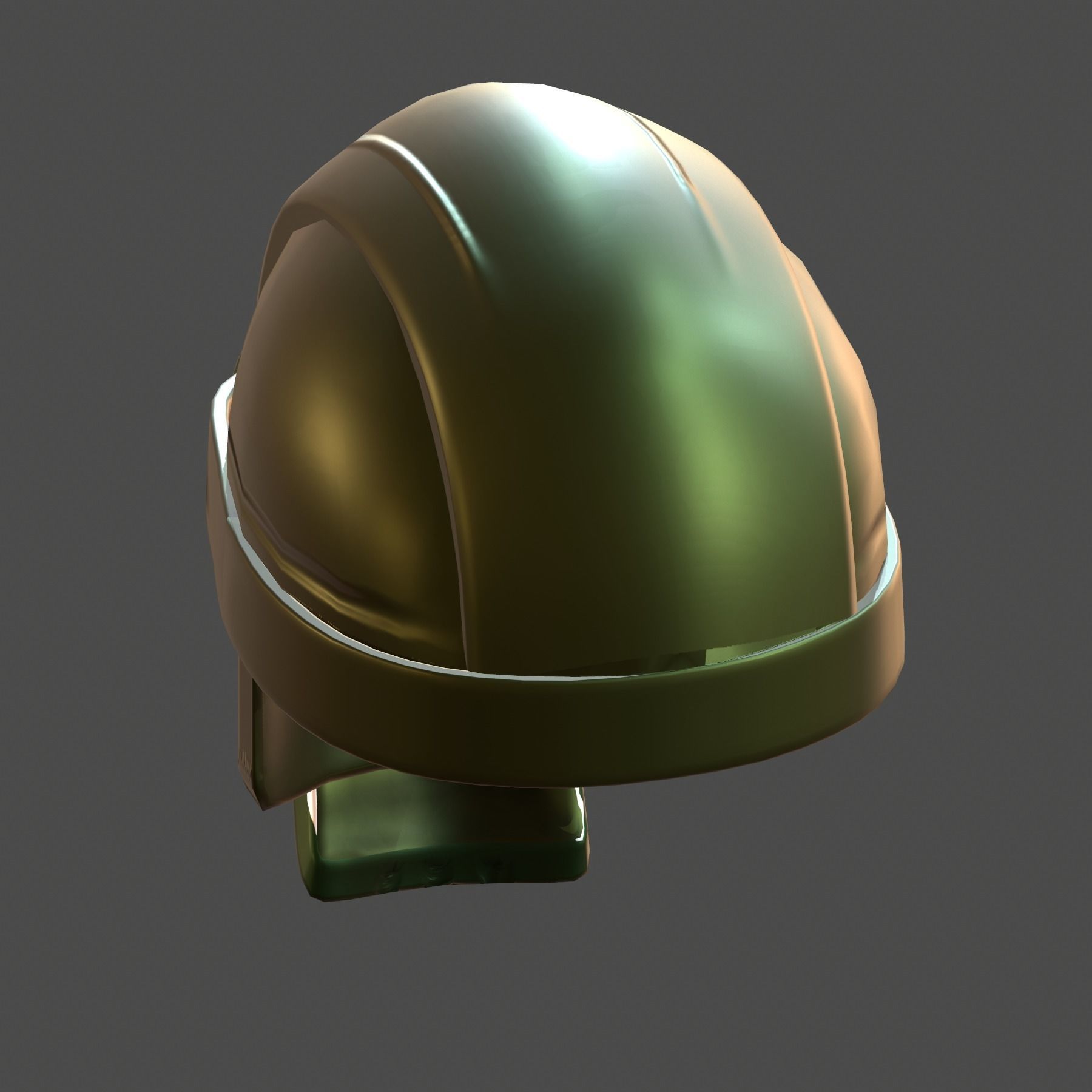 Gas mask helmet 3d model scifi Low-poly Low-poly 3D model Low-poly 3D model_10