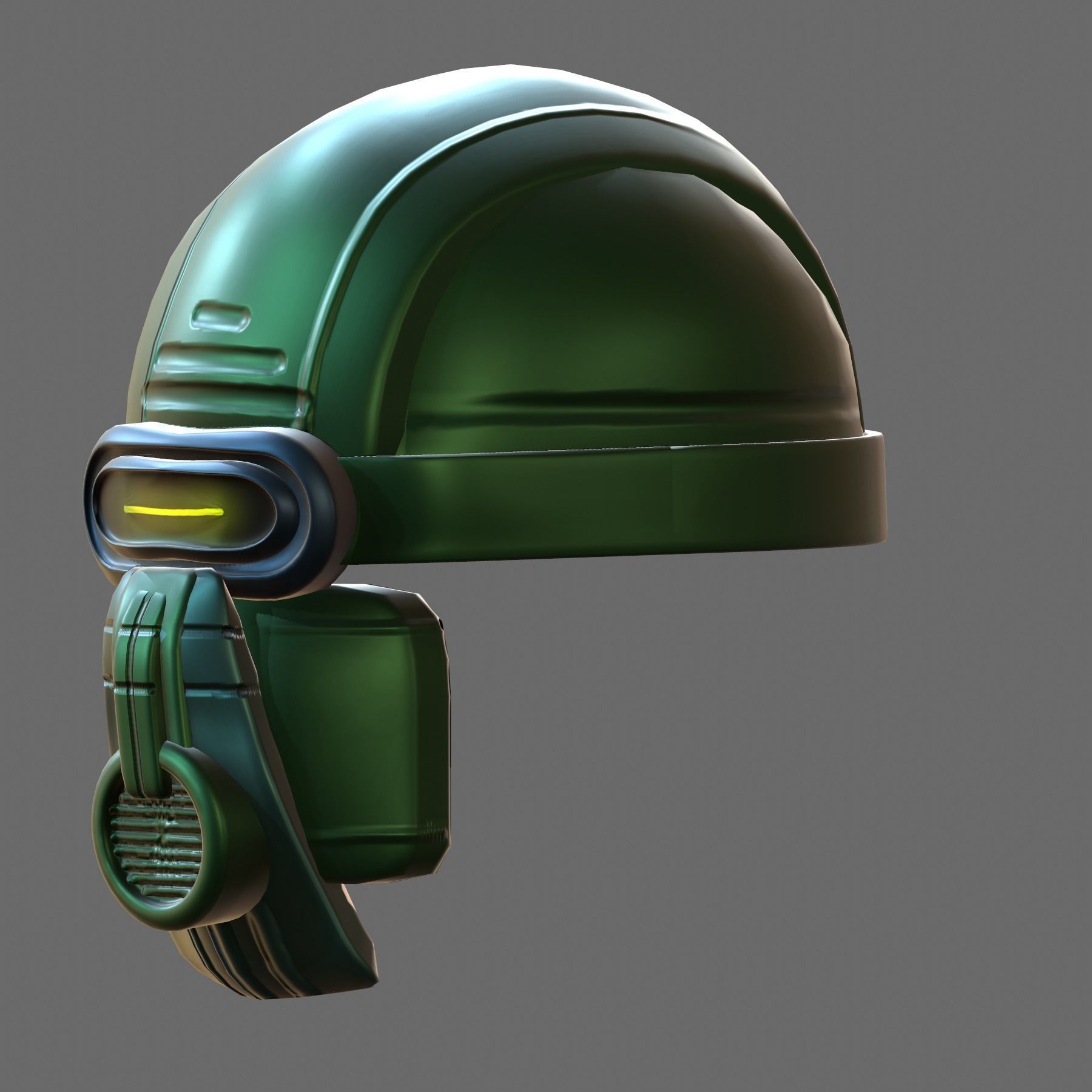 Gas mask helmet 3d model scifi Low-poly Low-poly 3D model Low-poly 3D model_11