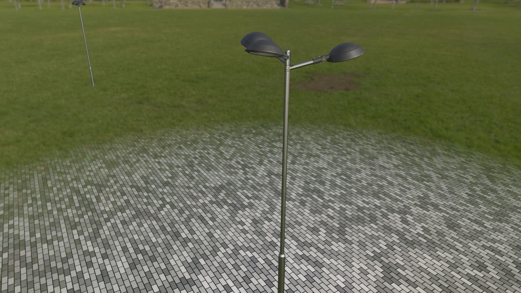 Street Light 15 version 8 5m with pole 2 Low-poly 3D model_105