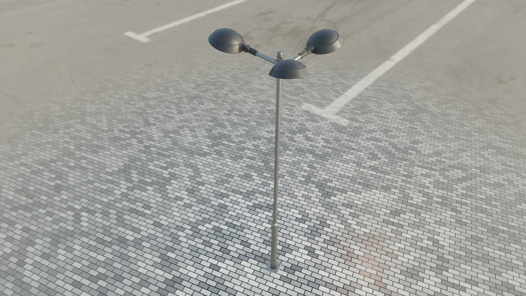 Street Light 15 version 8 5m with pole 2 Low-poly 3D model_102
