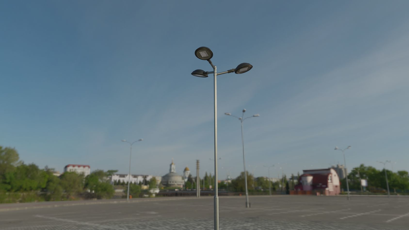 Street Light 15 version 8 5m with pole 2 Low-poly 3D model_72