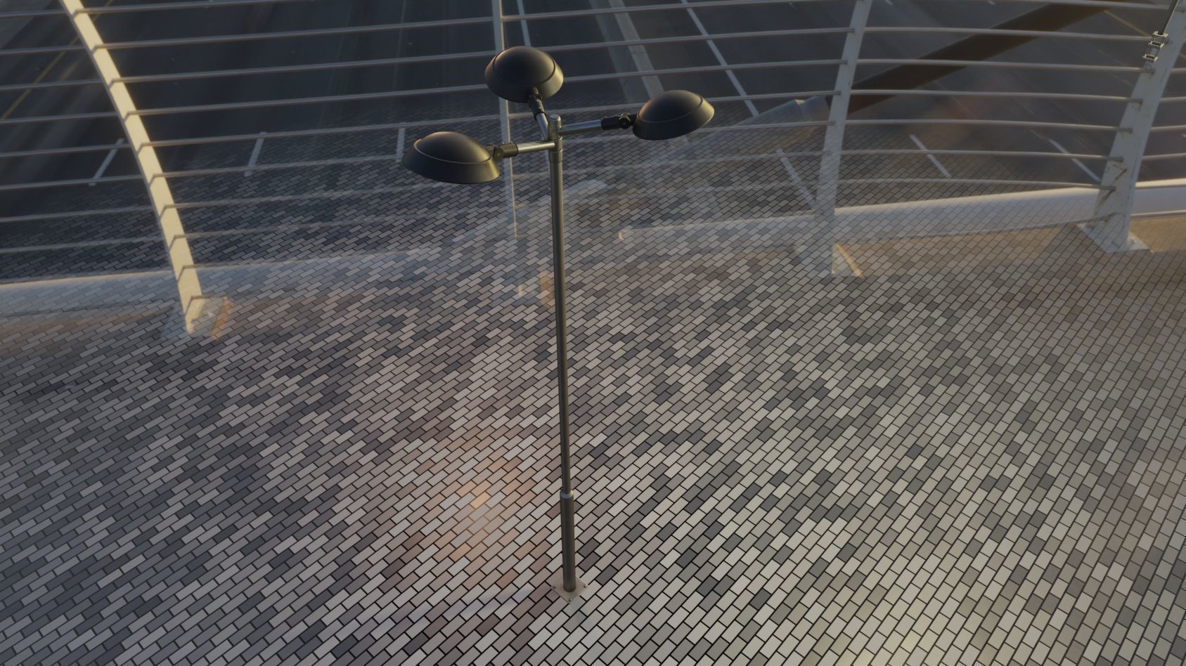 Street Light 15 version 8 5m with pole 2 Low-poly 3D model_96