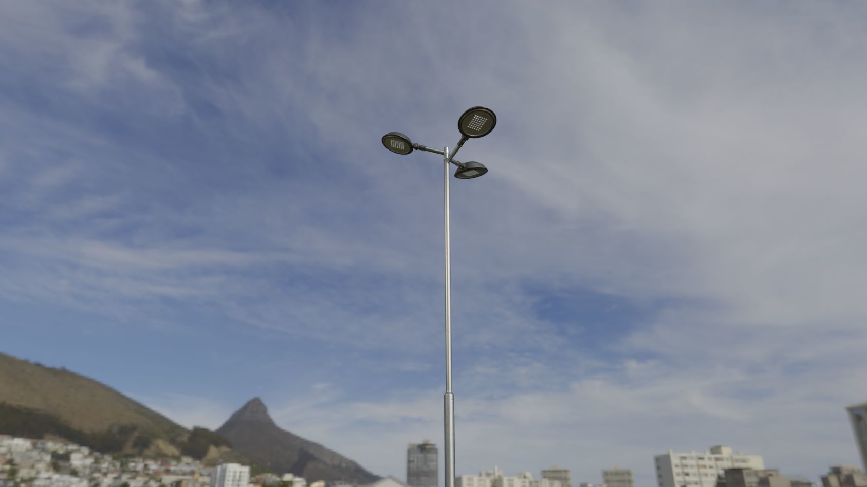 Street Light 15 version 8 5m with pole 2 Low-poly 3D model_45