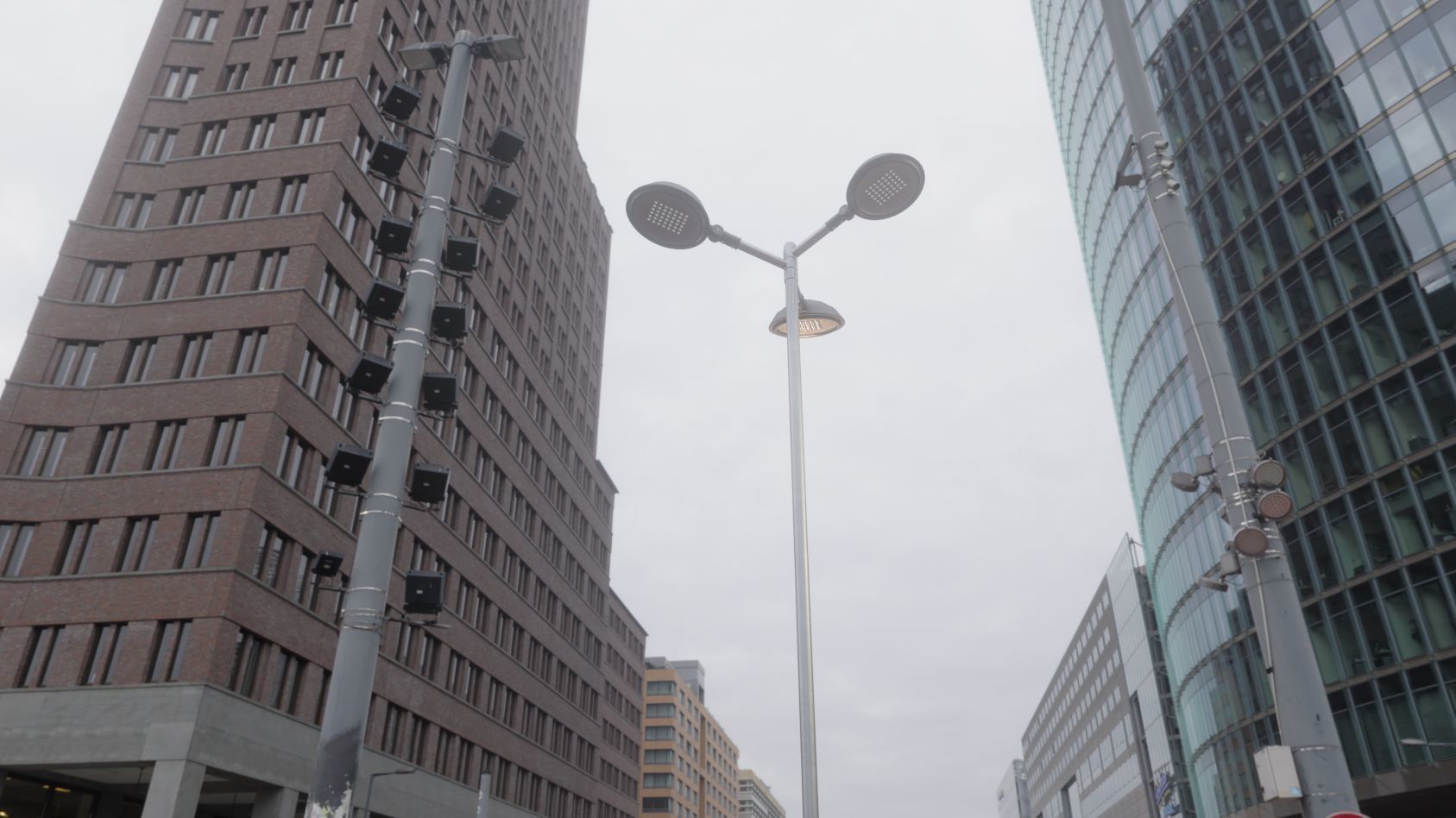 Street Light 15 version 8 5m with pole 2 Low-poly 3D model_32