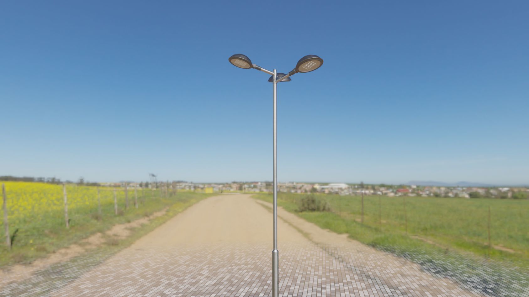 Street Light 15 version 8 5m with pole 2 Low-poly 3D model_76