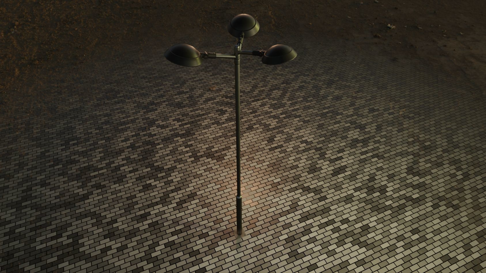 Street Light 15 version 8 5m with pole 2 Low-poly 3D model_98