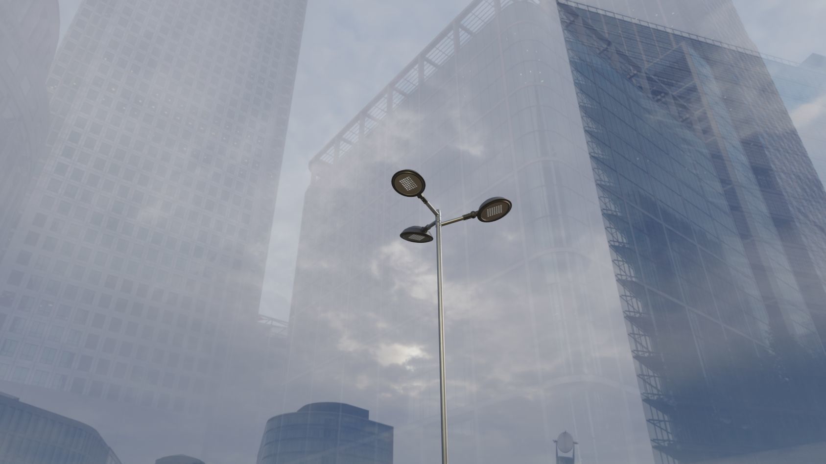 Street Light 15 version 8 5m with pole 2 Low-poly 3D model_40
