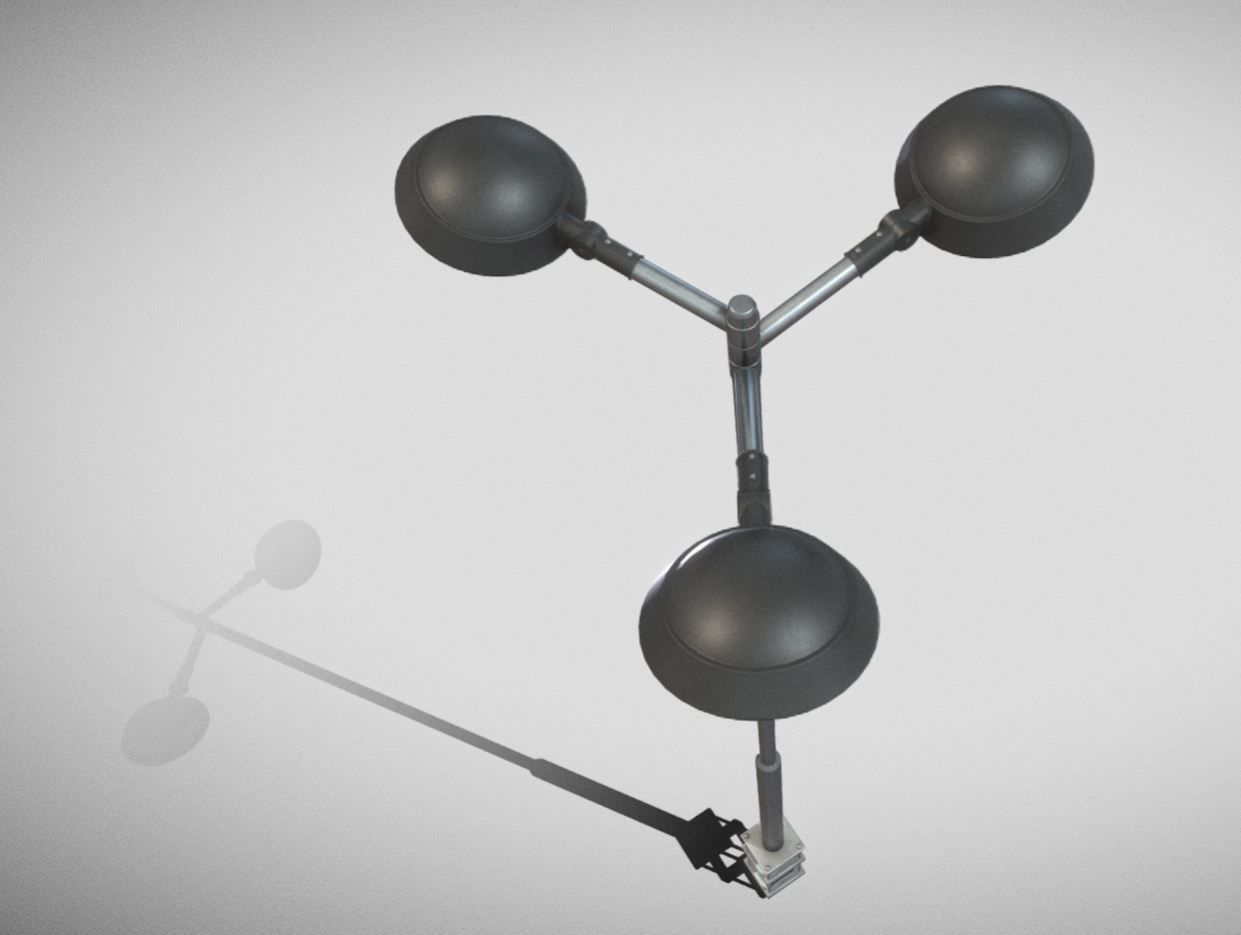 Street Light 15 version 8 5m with pole 2 Low-poly 3D model_3