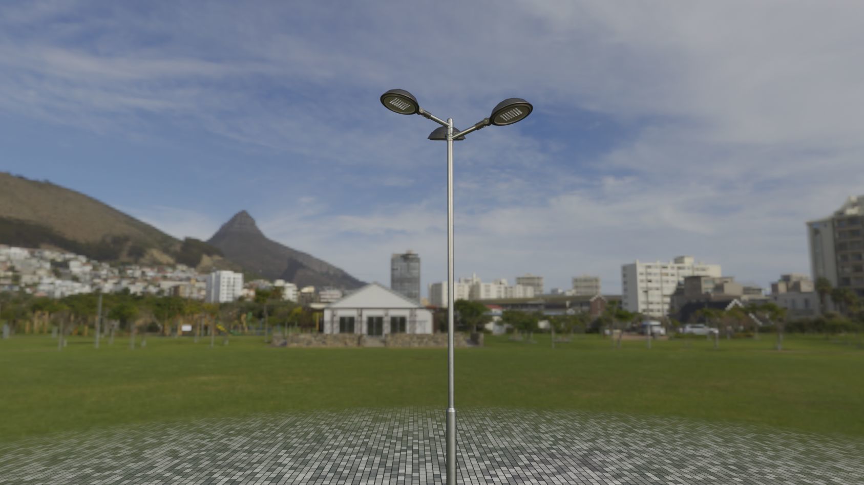 Street Light 15 version 8 5m with pole 2 Low-poly 3D model_75
