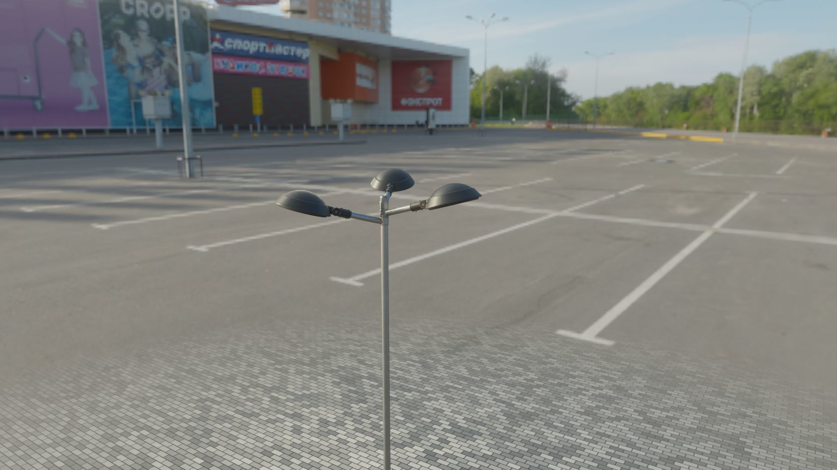 Street Light 15 version 8 5m with pole 2 Low-poly 3D model_87