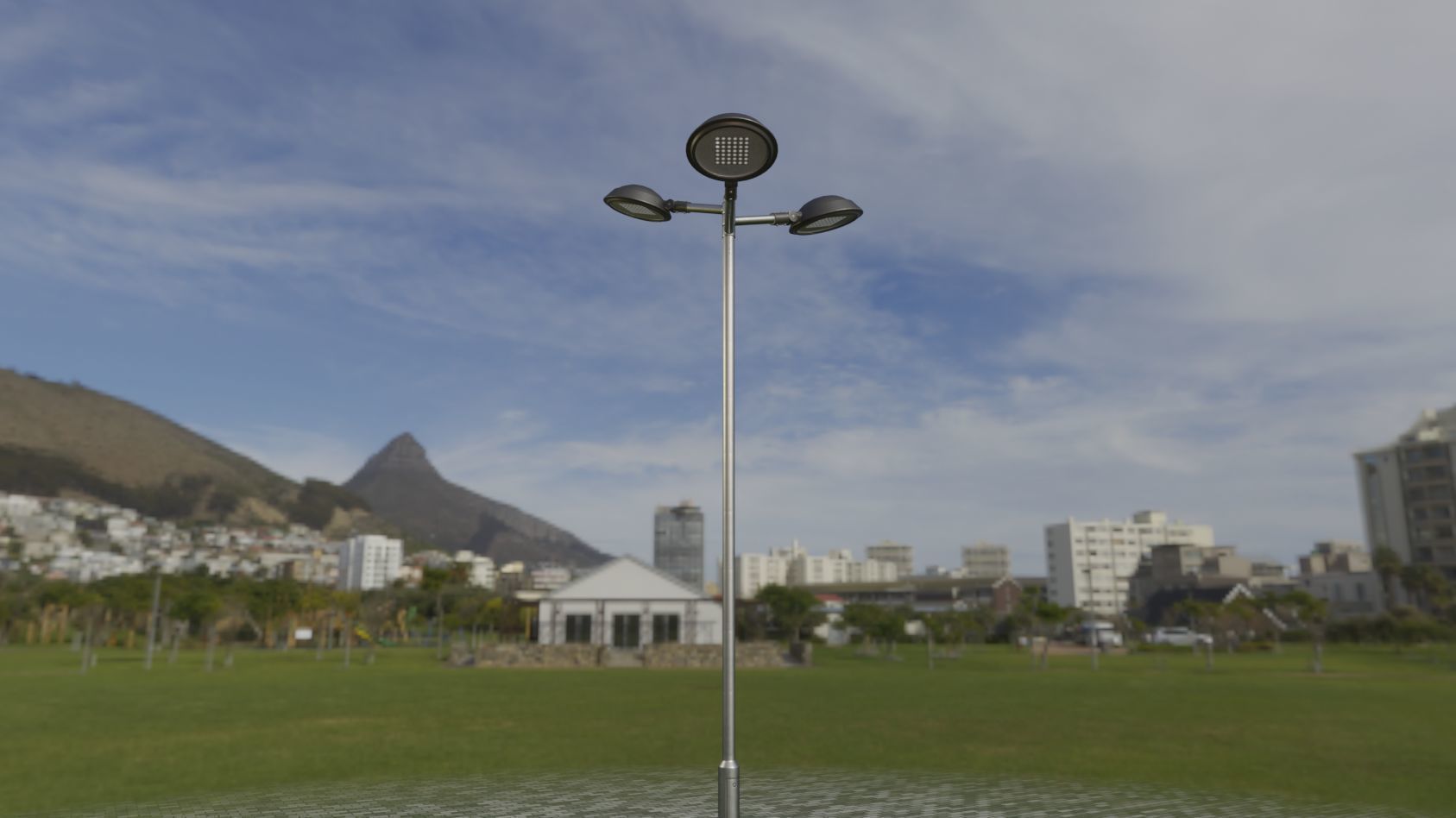 Street Light 15 version 8 5m with pole 2 Low-poly 3D model_10