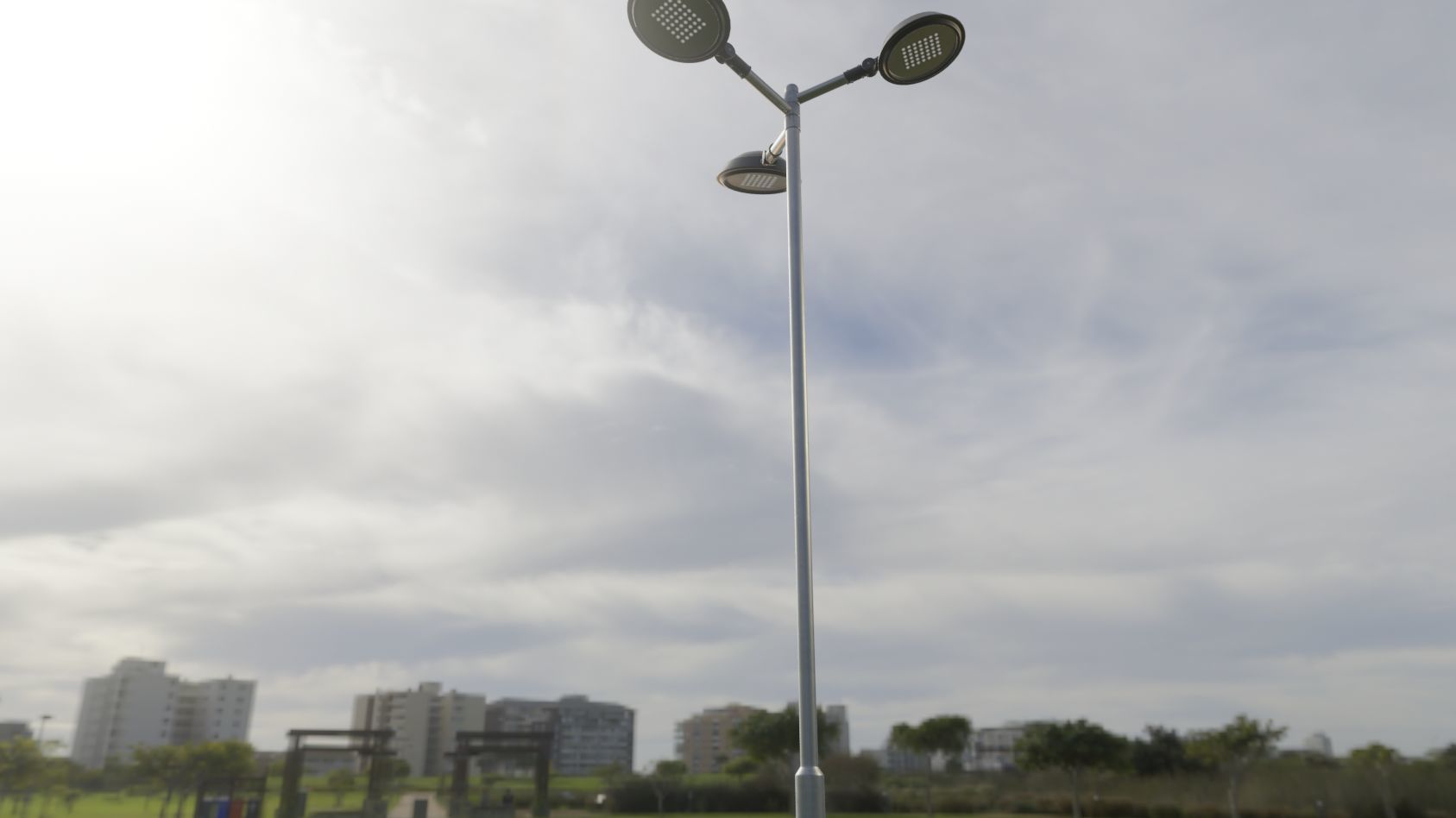 Street Light 15 version 8 5m with pole 2 Low-poly 3D model_30