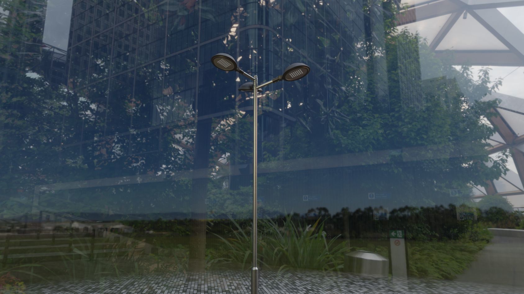 Street Light 15 version 8 5m with pole 2 Low-poly 3D model_14