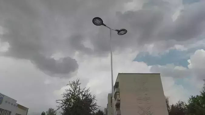 Street Light 15 version 7 5m with pole 2 Low-poly 3D model
