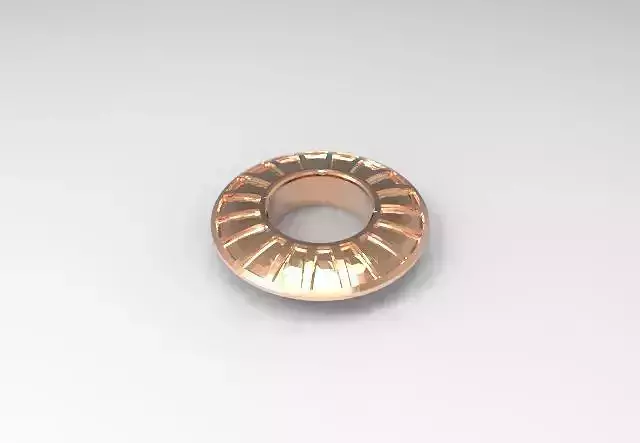 Eyelet 2 rose gold ring