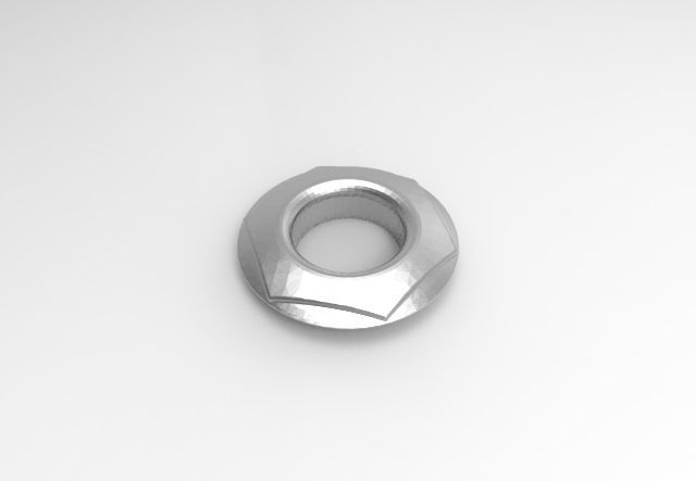Eyelet 3 silver nut 3D model_1