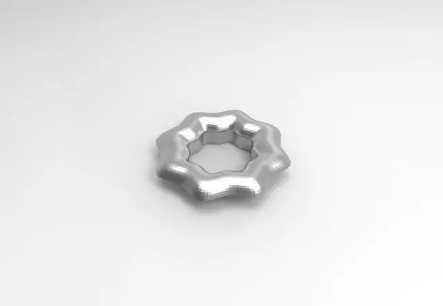 Eyelet 3 silver nut 3D model_0