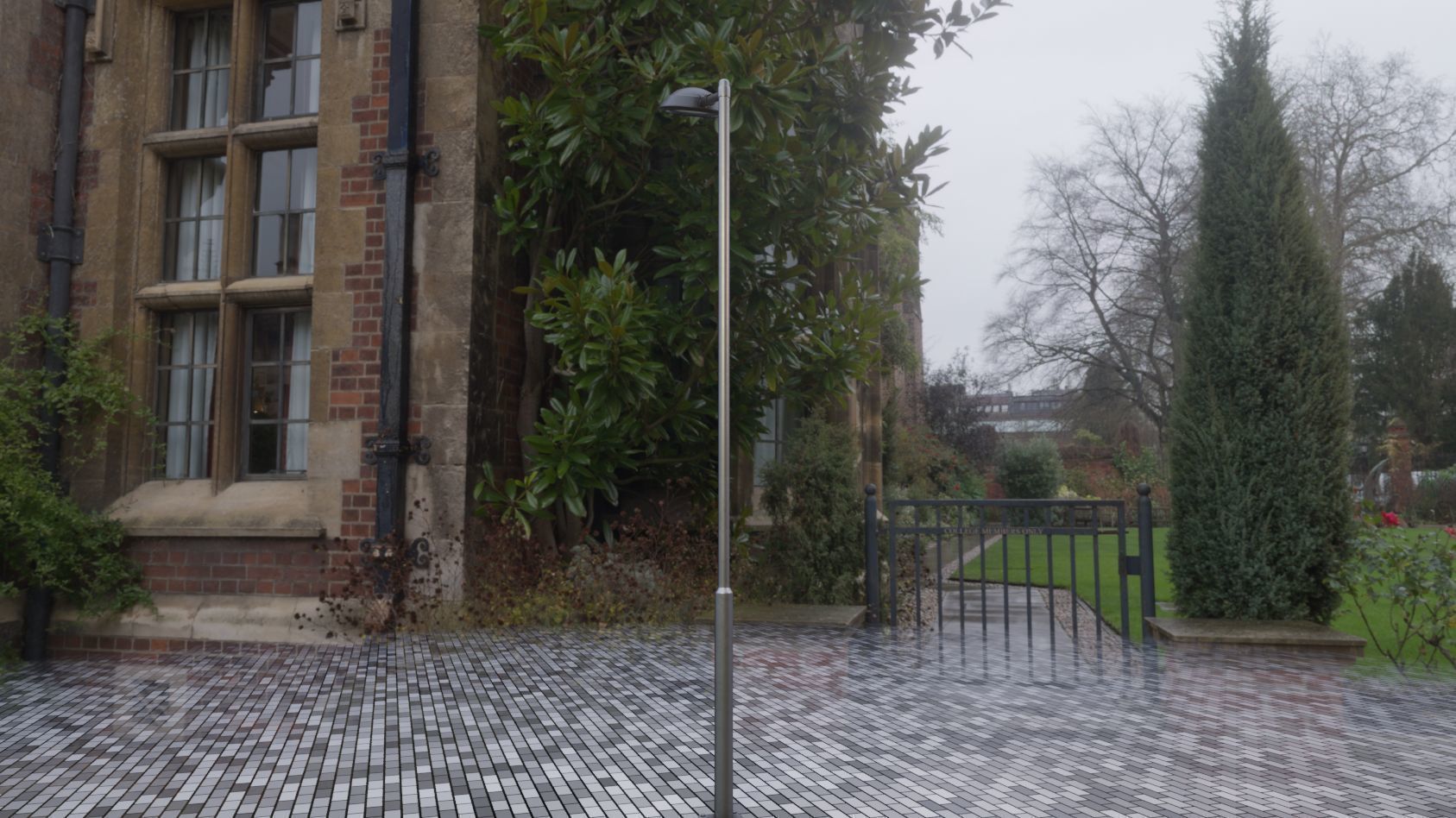 Street Light 15 version 6 5m with pole 2 Low-poly 3D model_15