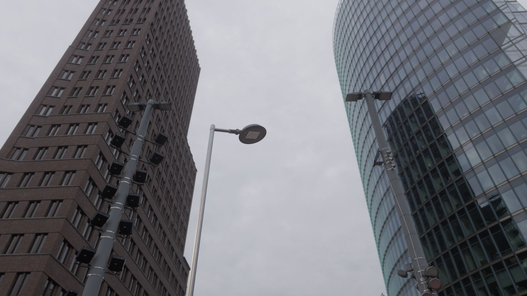 Street Light 15 version 6 5m with pole 2 Low-poly 3D model_55