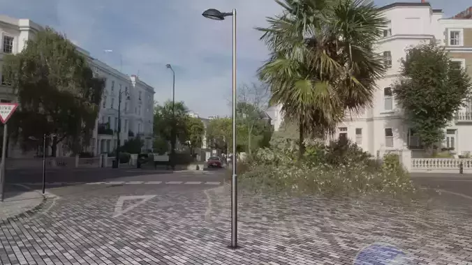 Street Light 15 version 6 5m with pole 2 Low-poly 3D model