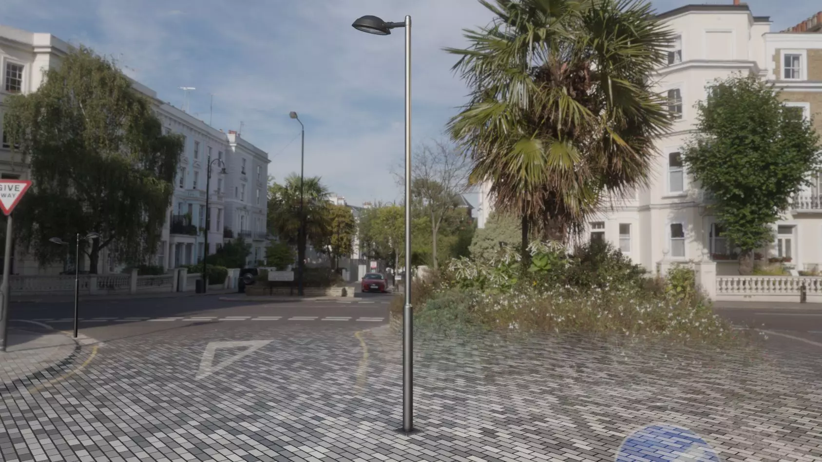 Street Light 15 version 6 5m with pole 2 Low-poly 3D model_0